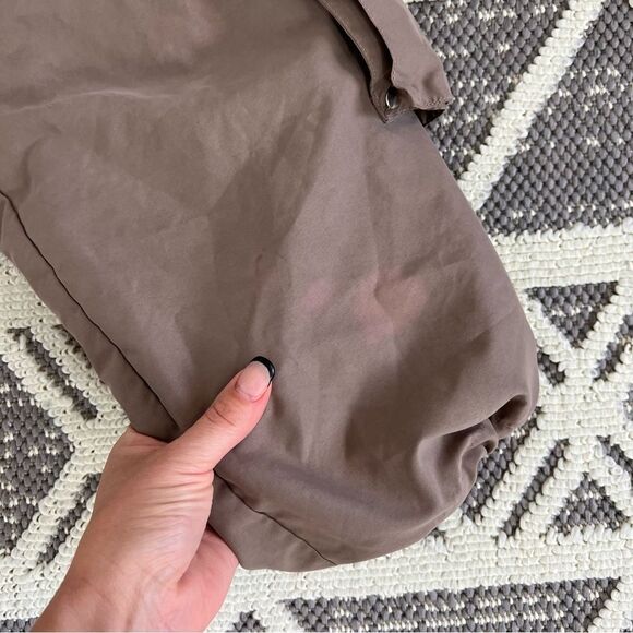 Vintage Y2K brown parachute pants baggy women’s size‎ M - Picture 8 of 9